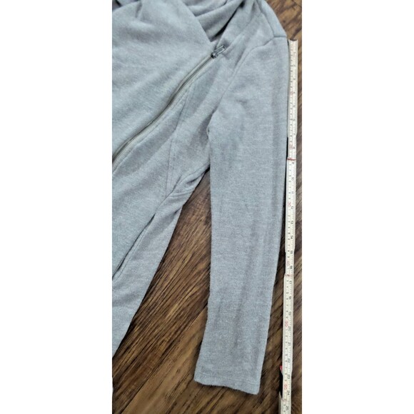 Sweet Rain Gray Jacket Asymmetrical Zip with Pockets Size XL - Picture 10 of 13